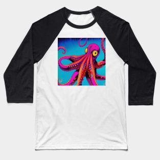 Psychedelic Octopus Baseball T-Shirt